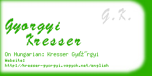 gyorgyi kresser business card